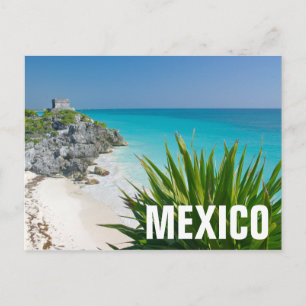 Mayan ruins am Strand von Tulum Postkarte