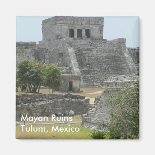 Mayan Ruins in Tulum, Mexiko Magnet