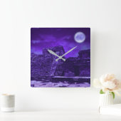 Mayan Ruins | Tulum Mexiko Quadratische Wanduhr (Zuhause)