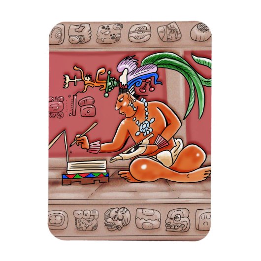 Mayan Scribe Magnet (Vertikal)