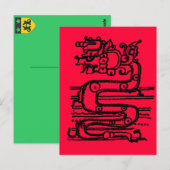 MAYAN SERPENT GOD POSTKARTE (Vorne/Hinten)