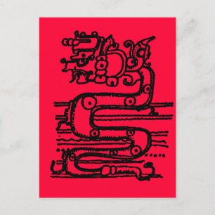 MAYAN SERPENT GOD POSTKARTE