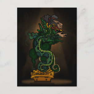 Mayan Serpent God Postkarte