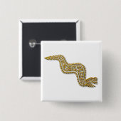 Mayan Serpent-gold Button (Vorne & Hinten)