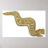 Mayan Serpent-gold Poster (Vorne)
