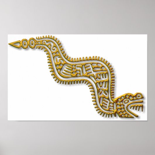 Mayan Serpent-gold Poster (Vorne)