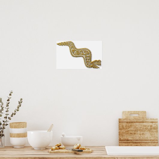 Mayan Serpent-gold Poster (Küche)