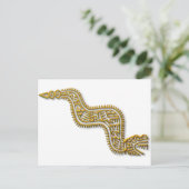 Mayan Serpent-gold Postkarte (Stehend Vorderseite)