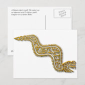 Mayan Serpent-gold Postkarte (Vorne/Hinten)