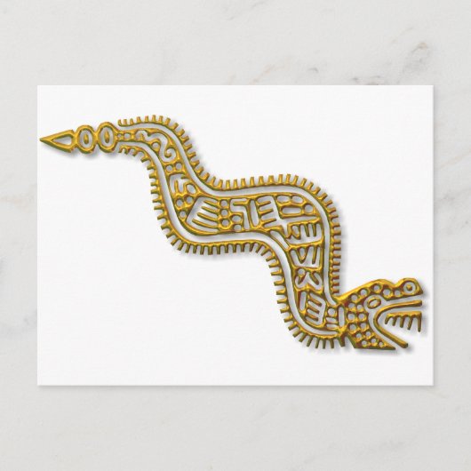 Mayan Serpent-gold Postkarte (Vorderseite)