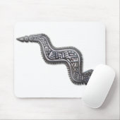 Mayan Serpent - Schwarz und Silber Mousepad (Mit Mouse)