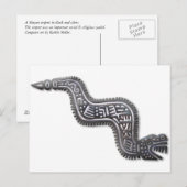 Mayan Serpent - Schwarz und Silber Postkarte (Vorne/Hinten)