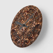 Mayan Sun Calendar Aztec Mexican History Clock Runde Wanduhr (Winkel)