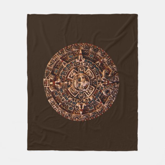 Mayan Sun Calendar Fleecedecke (Vorderseite)