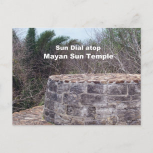 Mayan Sun Dial Postkarte
