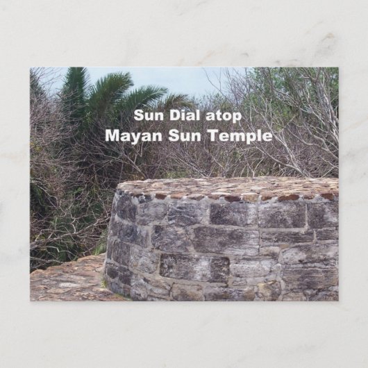 Mayan Sun Dial Postkarte (Vorderseite)