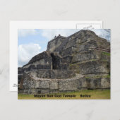 Mayan Sun God Temple, Belize Postkarte (Vorne/Hinten)