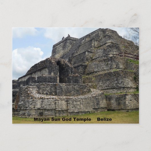 Mayan Sun God Temple, Belize Postkarte (Vorderseite)