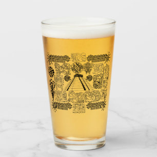 Mayan-Symbole-Tasse Glas