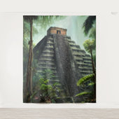 Mayan-Tempel-Tapete Wandteppich (Vorderseite)