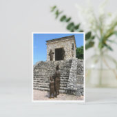 Mayan Temple Postkarte (Stehend Vorderseite)
