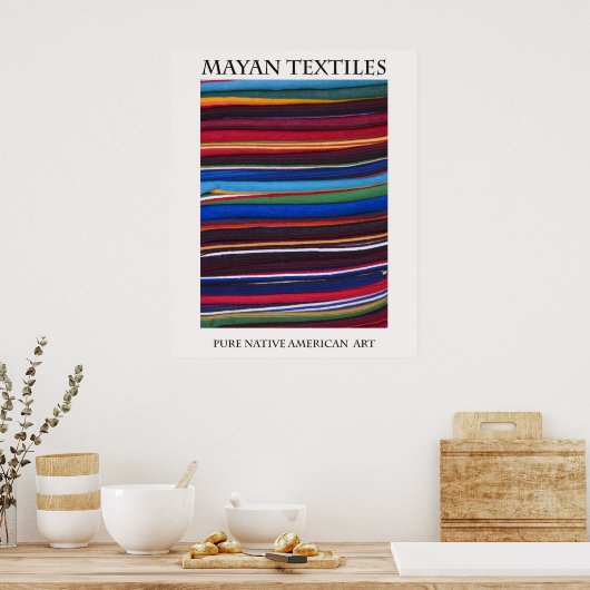 Mayan Textiles Pure Native American Poster (Küche)