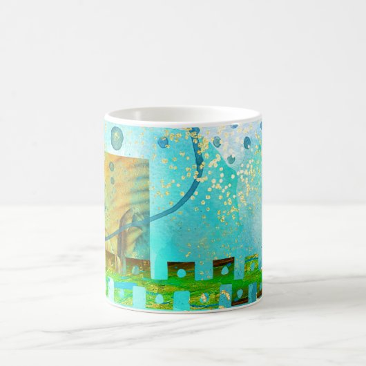Mayan Turquoise & Golden Misty Sky Kaffeetasse (Mittel)