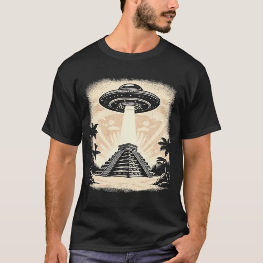 Mayan UFO Encounter T-Shirt (Vorderseite)