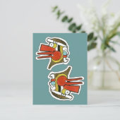 Mayan Wind Symbol Postkarte (Stehend Vorderseite)