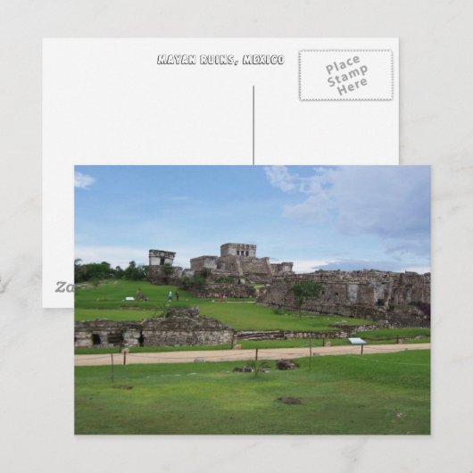 Mayanruine Postkarte (Vorne/Hinten)