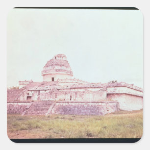 Mayaobservatorium, c.1050 quadratischer aufkleber