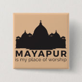 Mayapur ist mein Ort der Verehrungs-Knopf Button (Vorderseite)