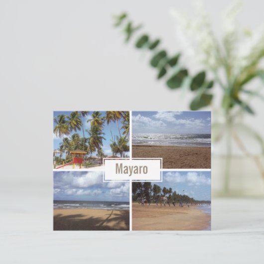 Mayaro Beach Collage (Multi-View) Postkarte (Stehend Vorderseite)
