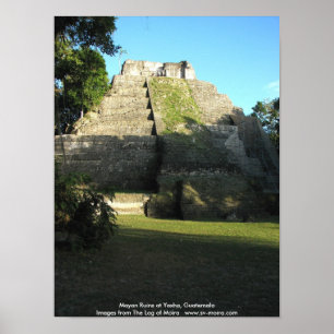 Mayaruinen bei Yaxha, Guatemala Poster