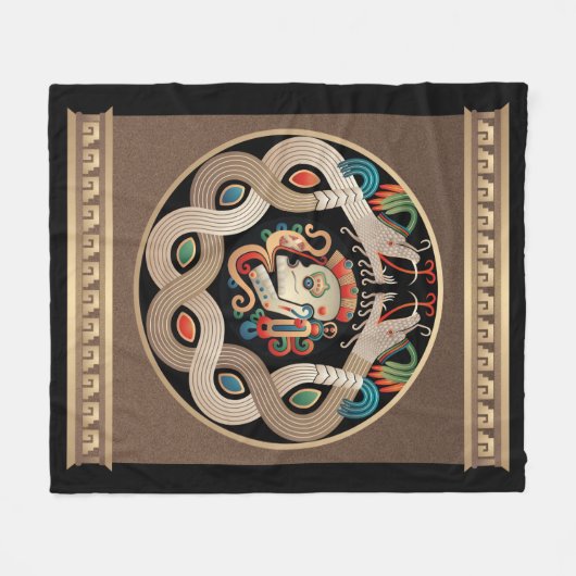 Mayaschlangen und Schädel Fleecedecke (Vorderseite (Horizontal))