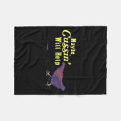 Maybe Cussin Will Help Funny Chicken Fleecedecke (Vorderseite (Horizontal))