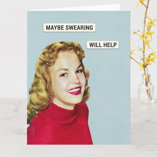 Maybe Swearing Will Help Karte (Gelbe Blume)