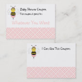 MayBee Bumble Bee Baby Shower Coupon (Vorne/Hinten)