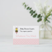 MayBee Bumble Bee Baby Shower Coupon (Stehend Vorderseite)