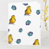 Maybelline Hatched Cloth Easter Napkins Karte (Gelbe Blume)