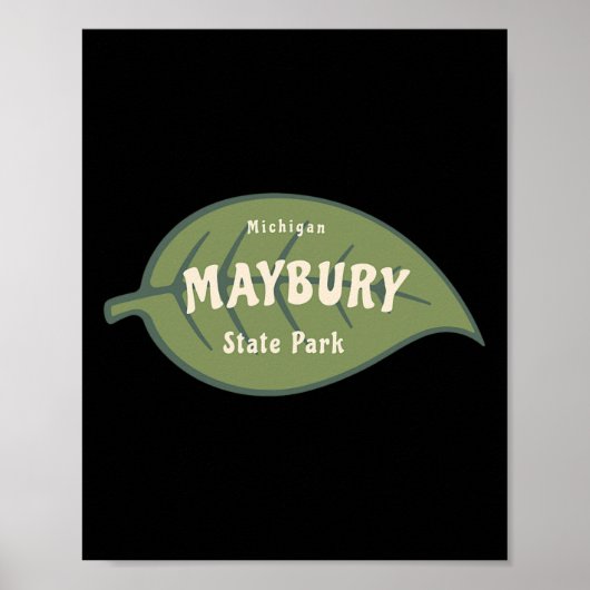 Maybury Staat Park Michigan Herbstlaubs Poster (Vorne)
