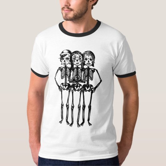 Mayday: schwarz-weiß T-Shirt (Vorderseite)