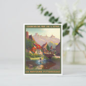 Mayenne France Vintage Reise Postkarte (Stehend Vorderseite)