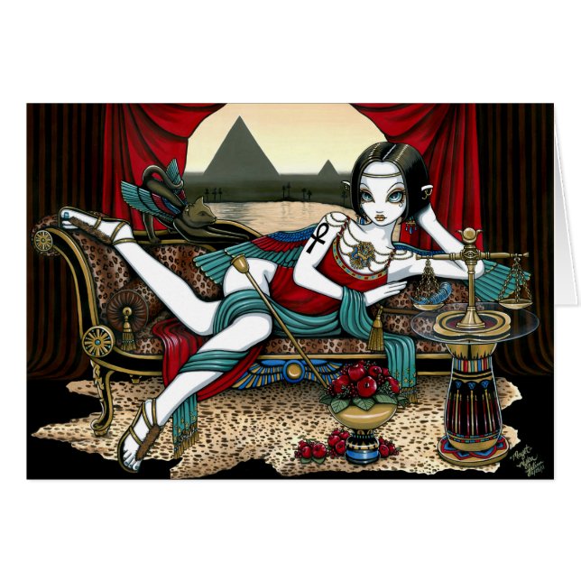 "Mayet" ägyptische Göttin Maat Engels-Karte (Vorderseite (Horizontal))