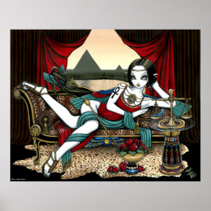 "Mayet" Ägyptische Göttin Pyramid Angel Poster