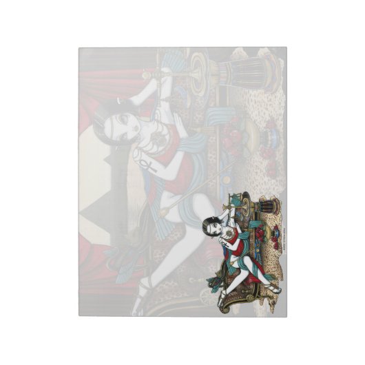Mayet Egyptian Goddess Maat Angel Art Notepad Notizblock (Rotiert)