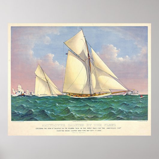 Mayflower Beats Galatea 1886 Poster (Vorne)