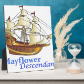 Mayflower Descendant Segelschiff Fotoplatte (Seite)