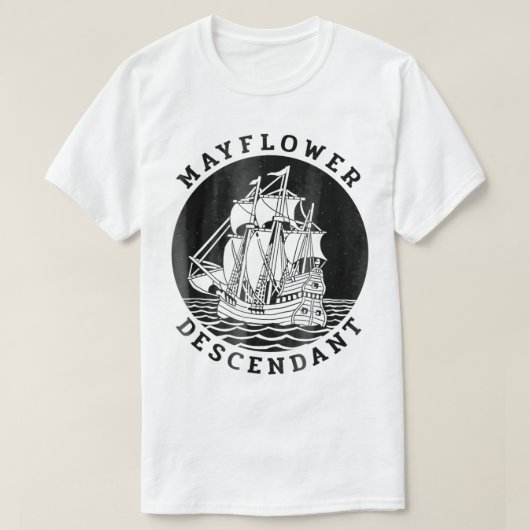 Mayflower Descendant T-Shirt (Design vorne)