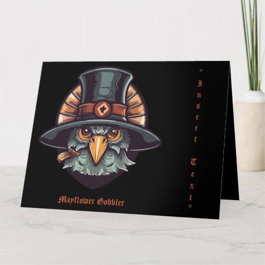 Mayflower Gobbler Karte (Vorderseite)